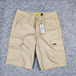 WorkWear‎ Shorts Men 32 Khaki Cargo Pockets Outdoor Casual Utility 10 Inseam